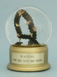 Waiting for the Next Big Thing snow globe, Camryn Forrest Designs (c) 2013