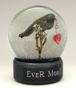 Ever More Raven snow globe by Camryn Forrest Designs, Denver, Colorado 2015