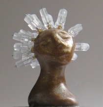 Chill, miniature head sculpture in snow globe, Camryn Forrest Designs, Denver Colorado